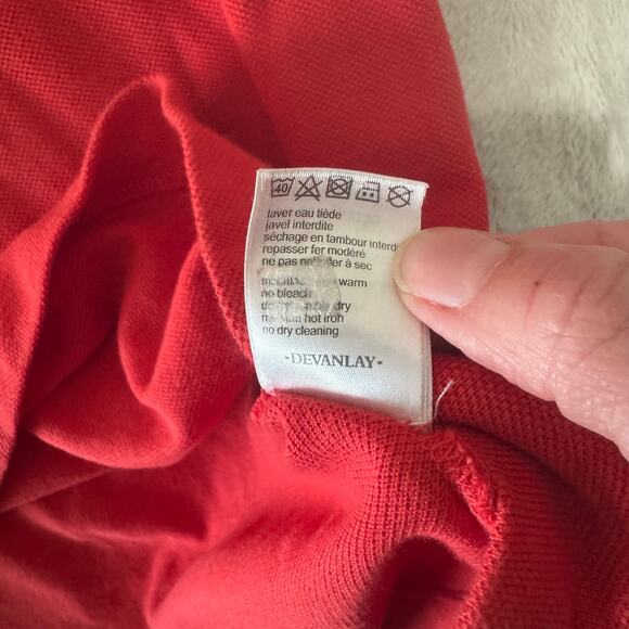 Lacoste Vintage Early 2000's Men's Alligator Polo Shirt Size 7 US 2XL Red Orange - Picture 9 of 9